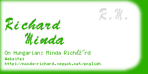 richard minda business card